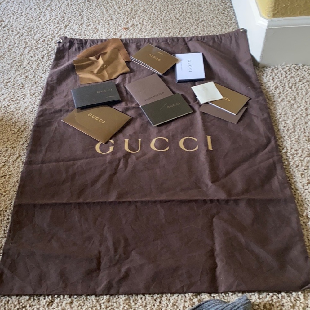 XXL Gucci dust bag 26x20 and  care booklets